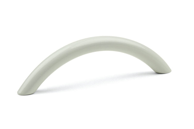 Mâner pentru mobilier Tulip Beta – alb lucios, oțel, interax 96 mm