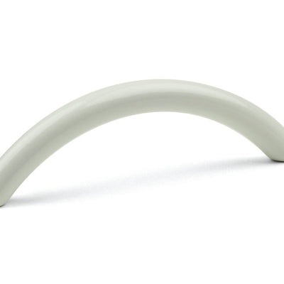 Mâner pentru mobilier Tulip Beta – alb lucios, oțel, interax 96 mm
