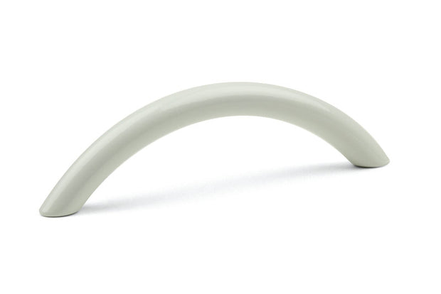Mâner pentru mobilier Tulip Beta – alb lucios, oțel, interax 96 mm