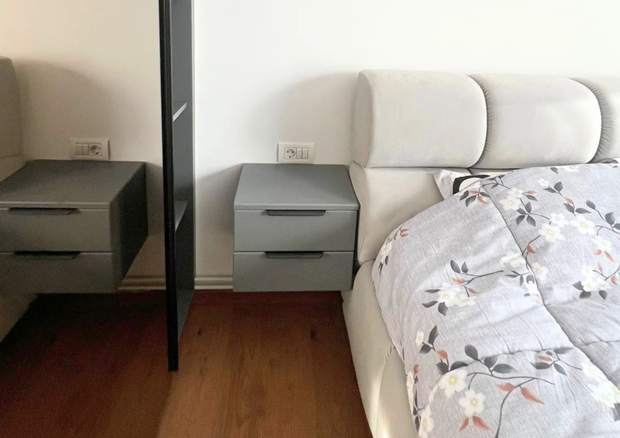 Mobilier la comandă pentru dormitor, din MDF termoformat - comodă, dressing, noptiere
