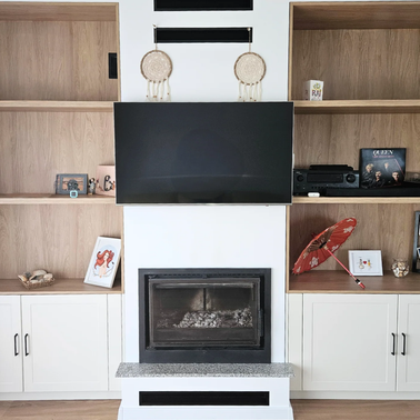 Mobilier pentru living din MDF termoformat realizat la comandă de NORVINIA