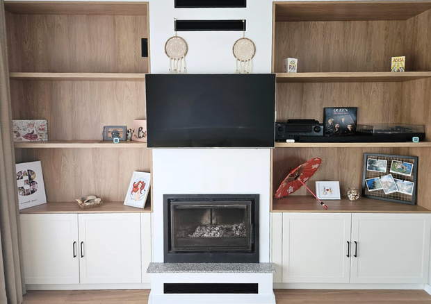 Mobilier pentru living din MDF termoformat realizat la comandă de NORVINIA