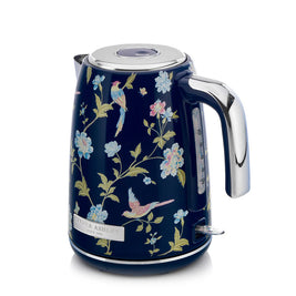 Fierbător electric Laura Ashley Elveden Navy, 1.7 L, 2200 W, inox, cu filtru anticalcar