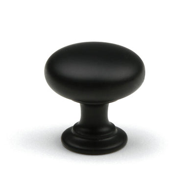 Buton mobilier Jota – negru mat, rotund, 28×28 mm, cu șurub