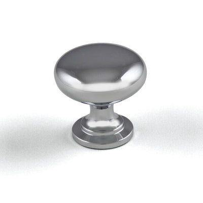 Buton mobilier Jota – crom lucios, rotund, 28×27 mm, cu șurub