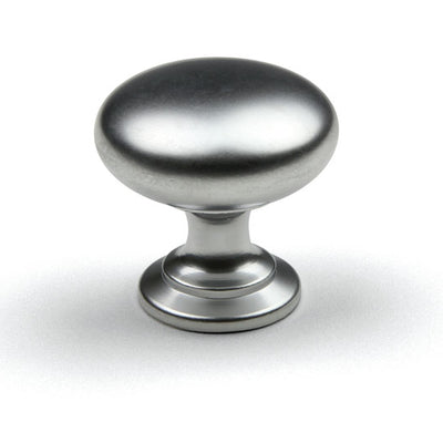 Buton mobilier Jota – crom mat, rotund, 28×27 mm, cu șurub