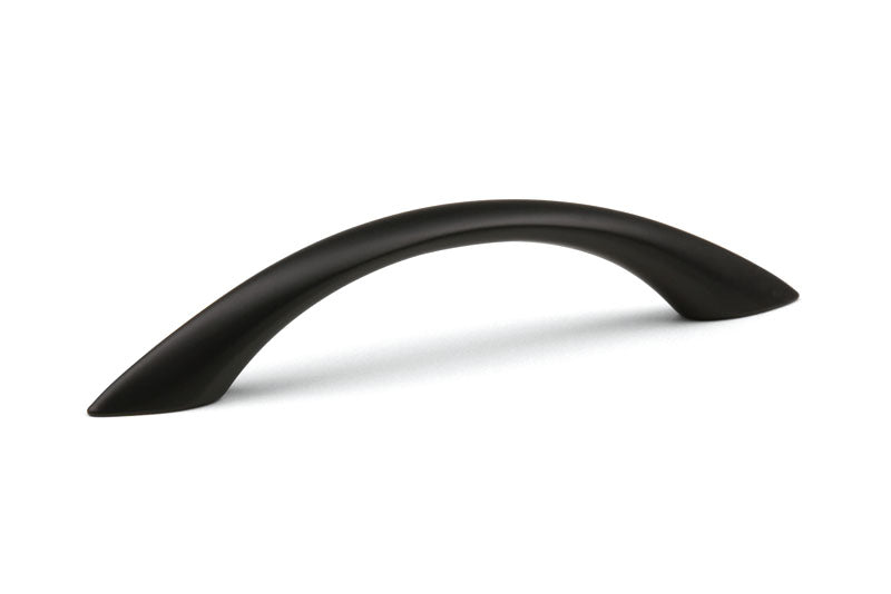 Mâner pentru mobilier Tulip Piombina – negru mat, zamac, interax 96 mm (cu șuruburi)