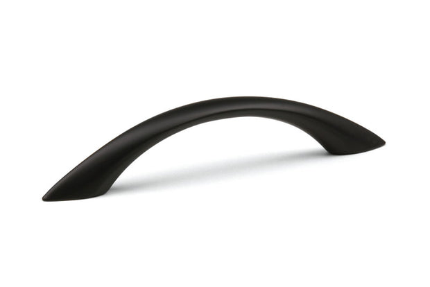 Mâner pentru mobilier Tulip Piombina – negru mat, zamac, interax 96 mm (cu șuruburi)