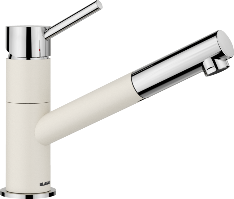 Baterie bucătărie Blanco KANO-S Silgranit-look - alb antic/crom HD