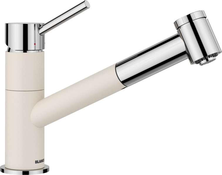 Baterie bucătărie Blanco KANO-S VARIO Silgranit Look - alb antic/crom HD