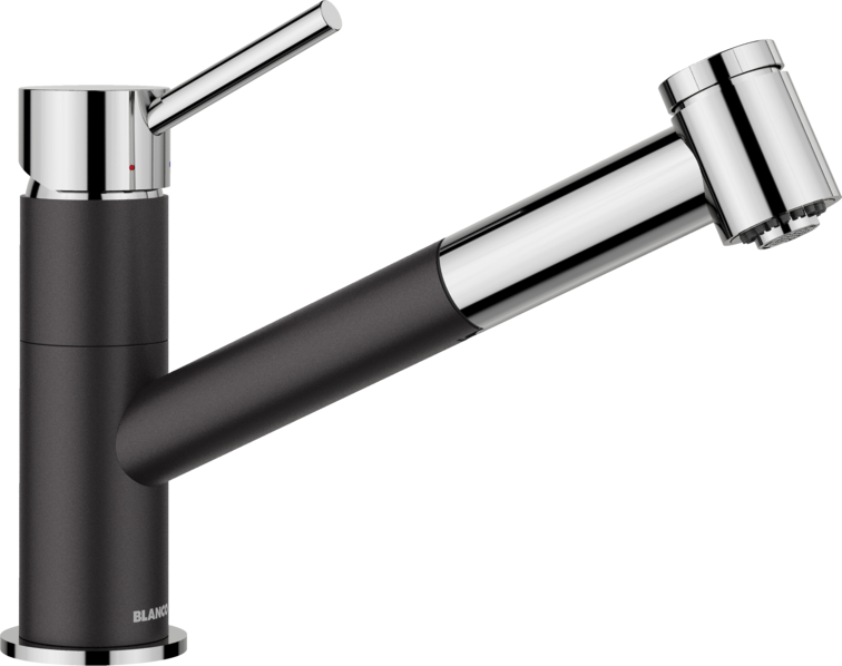 Baterie bucătărie Blanco KANO-S VARIO Silgranit Look - negru/crom HD