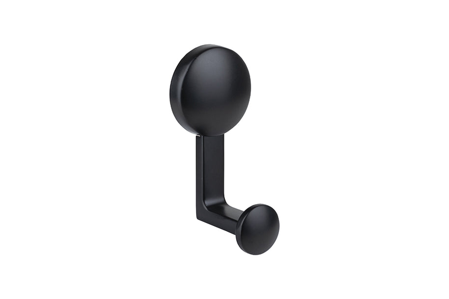 Agățătoare pentru cuier Tulip Gant XL – negru mat, 1 agățătoare, zamac, montaj frontal (cu șuruburi incluse)