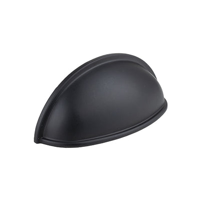 Mâner tip scoică Tulip Loka – negru mat, zamac, interax 76 mm