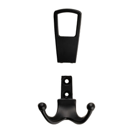 Agățătoare cu 3 cârlige Tulip Ener – negru mat, zamac, montaj frontal, șuruburi incluse