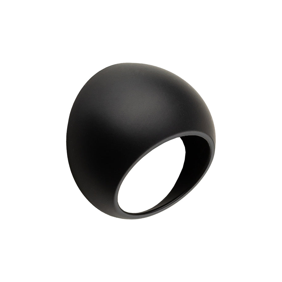 Buton pentru mobilă Tulip Kink 32 – negru mat, zamac (design tip „inel”)