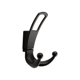 Agățătoare cu 3 cârlige Tulip Ener – negru mat, zamac, montaj frontal, șuruburi incluse