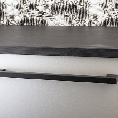 Mâner pentru mobilier Tulip Resina – negru mat, zamac, interax 128 mm