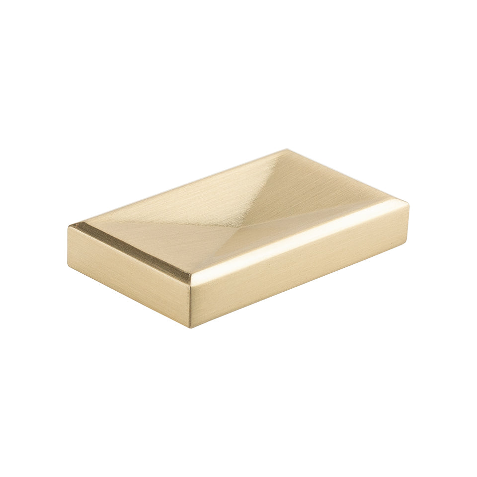 Buton pentru mobilă Tulip Envel 32 – auriu periat, zamac (rectangular)
