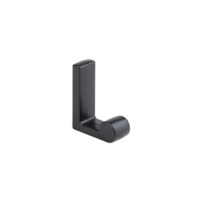 Agățătoare pentru cuier Tulip Peri – negru mat, 1 cârlig, zamac, montaj frontal