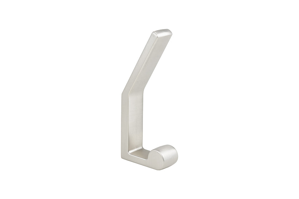 Agățătoare pentru cuier Tulip Peri XL – nichel periat, 2 cârlige, zamac, montaj frontal
