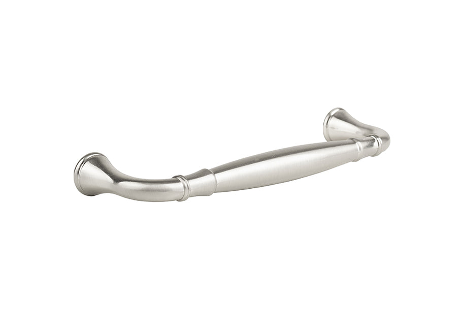 Mâner pentru mobilier Tulip Turia – finisaj nichel periat, zinc, interax 128 mm