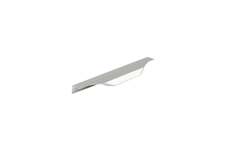 Mâner profil pentru mobilier Tulip Lori – imitație inox, aluminiu, interax 256 mm (lungime 350 mm)
