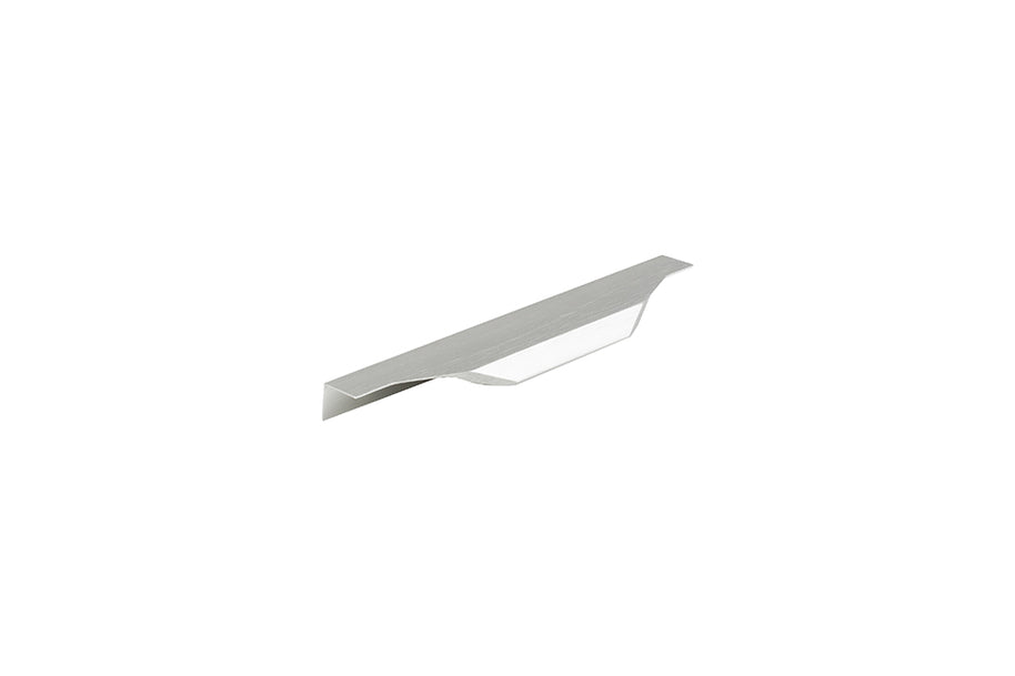 Mâner profil pentru mobilier Tulip Lori – imitație inox, aluminiu, interax 256 mm (lungime 350 mm)