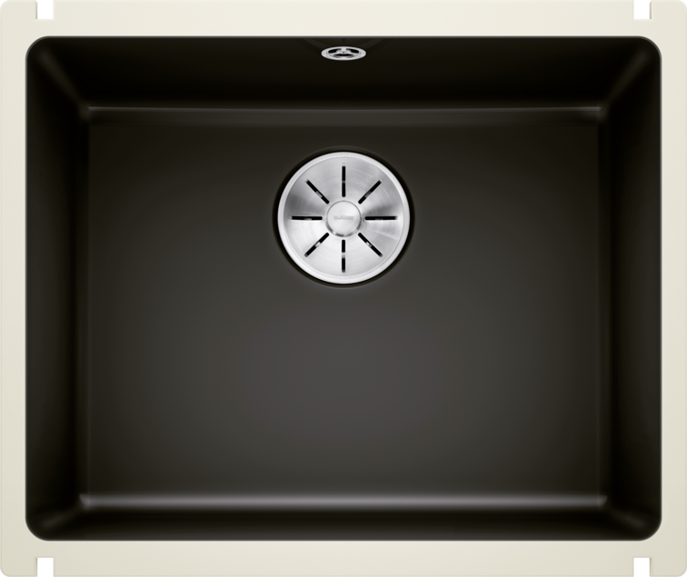 Chiuvetă bucătărie ceramică Blanco SUBLINE 500-U negru 543×456 mm
