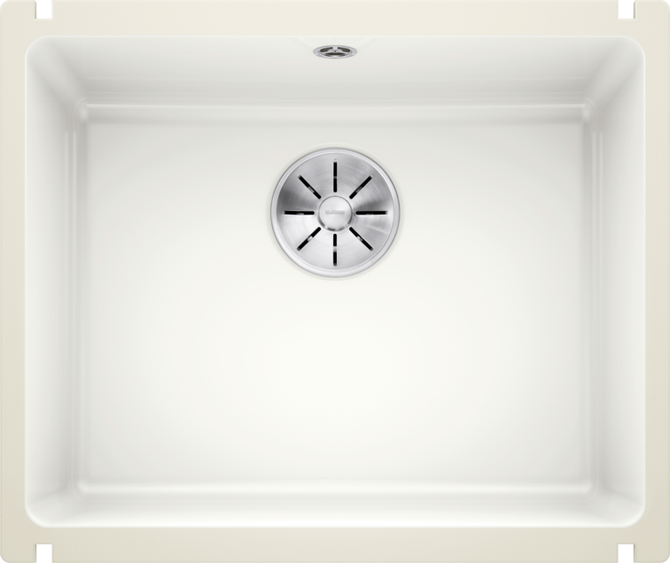 Chiuvetă bucătărie ceramică Blanco SUBLINE 500-U alb lucios 543×456 mm