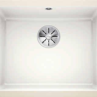 Chiuvetă bucătărie ceramică Blanco SUBLINE 500-U alb lucios 543×456 mm