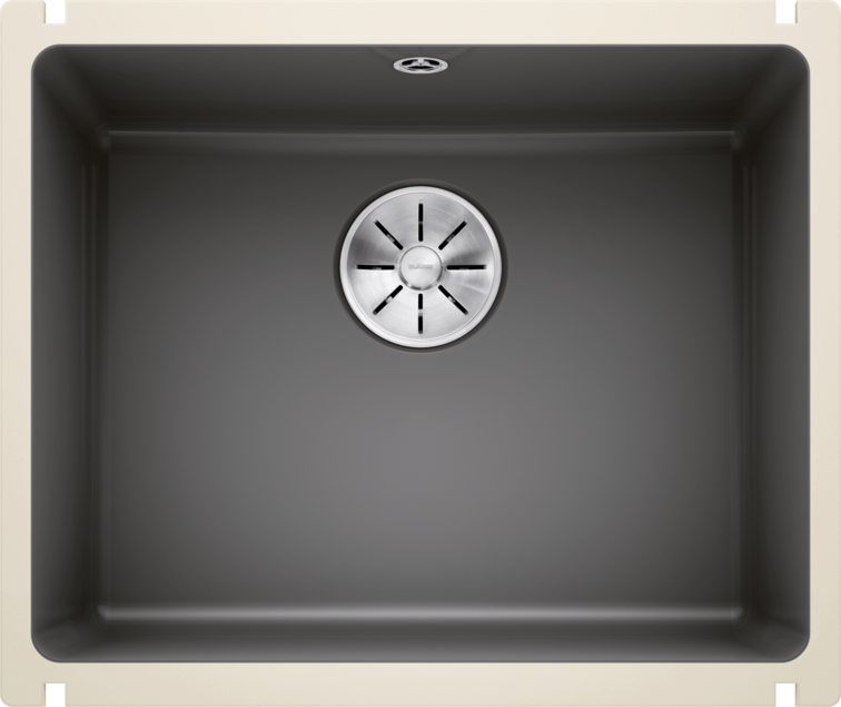 Chiuvetă bucătărie ceramică Blanco SUBLINE 500-U bazalt 543×456 mm