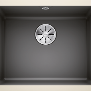 Chiuvetă bucătărie ceramică Blanco SUBLINE 500-U bazalt 543×456 mm