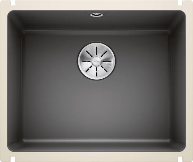 Chiuvetă bucătărie ceramică Blanco SUBLINE 500-U bazalt 543×456 mm