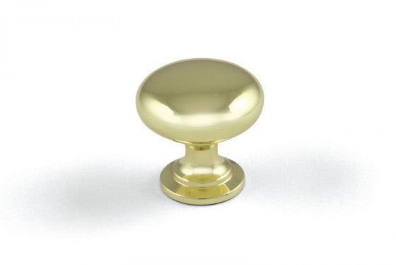 Buton mobilier Jota – auriu lucios, rotund, 28×27 mm, cu șurub
