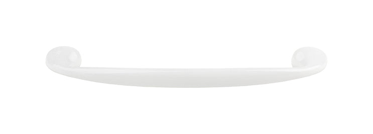 Mâner pentru mobilier Tulip Uroso – alb lucios, zamac, interax 96 mm