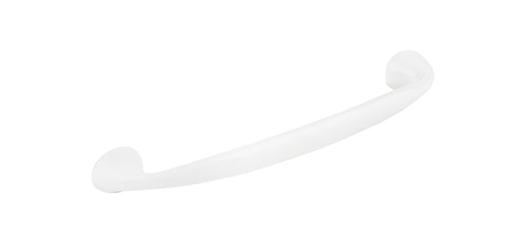 Mâner pentru mobilier Tulip Uroso – alb lucios, zamac, interax 128 mm