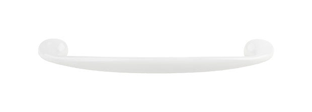 Mâner pentru mobilier Tulip Uroso – alb lucios, zamac, interax 128 mm