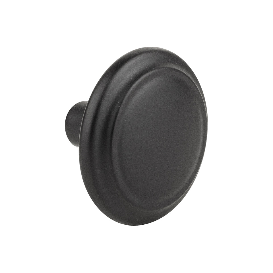 Buton pentru mobilă Tulip Turia – negru mat, metal (rotund, Ø 32 mm)