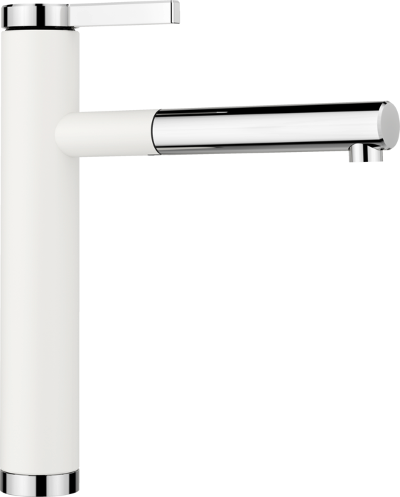 Baterie bucătărie Blanco LINEE-S Silgranit-look - alb/crom HD