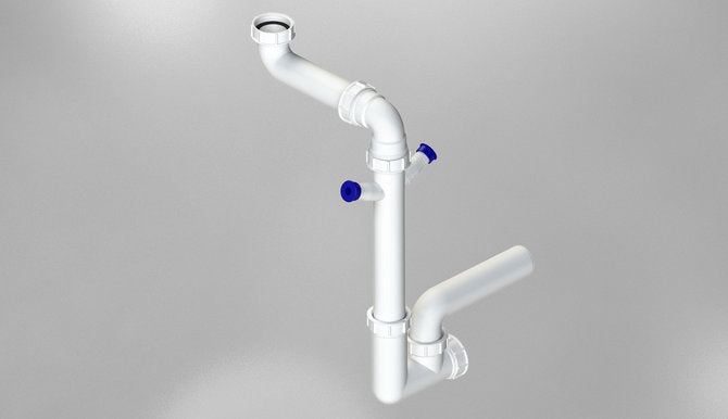 229104 SIFON Ø90 mm, SIMPLU, SPACE SAVER