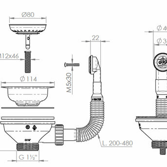 229802 VENTIL NEGRU PENTRU SCURGERE