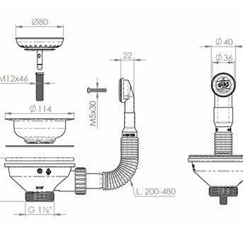 229902 VENTIL ALB PENTRU SCURGERE