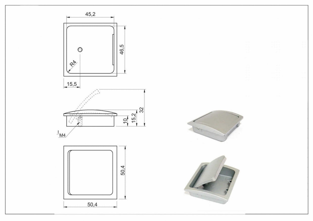 Mâner mobilă îngropat S50 – satinat