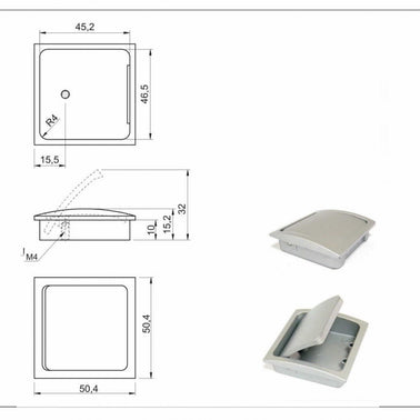 Mâner mobilă îngropat S50 – satinat