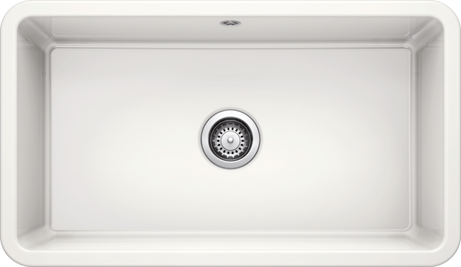 Chiuvetă bucătărie ceramică Blanco VILLAE Single Farmhouse alb lucios 795 × 460 mm