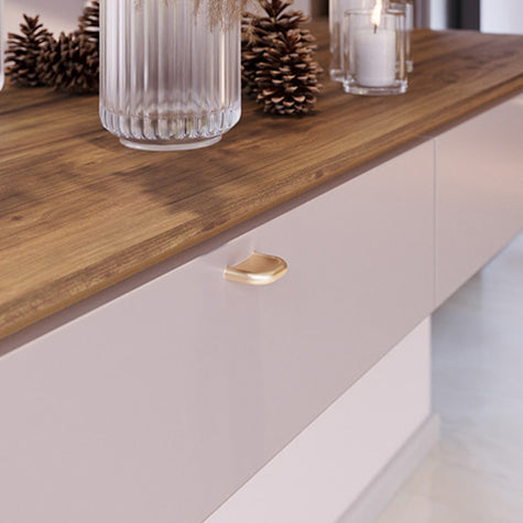 Buton pentru mobilă Tulip Tonk – nichel periat, metal (oval)