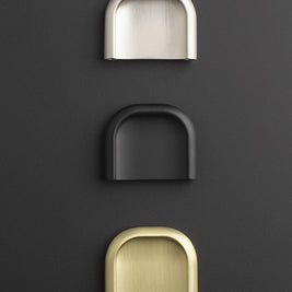 Buton pentru mobilă Tulip Tonk – nichel periat, metal (oval)