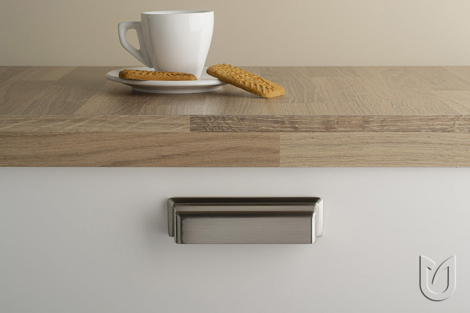 Mâner pentru mobilier Tulip Bold – negru mat, zamac, interax 96 mm