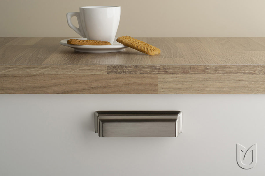 Mâner pentru mobilier Tulip Bold – negru mat, zamac, interax 96 mm