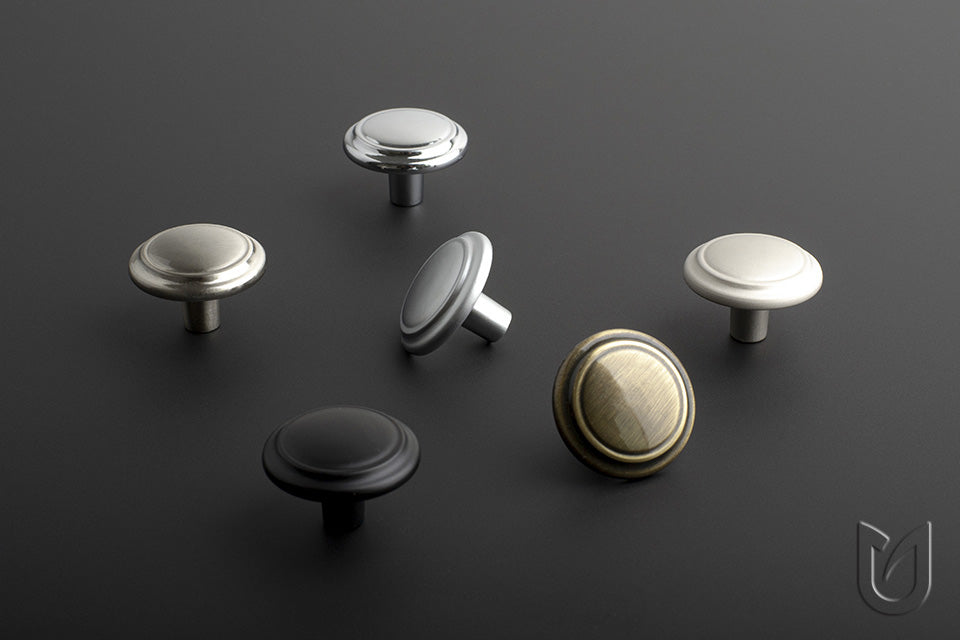 Buton pentru mobilă Tulip Turia – negru mat, metal (rotund, Ø 32 mm)